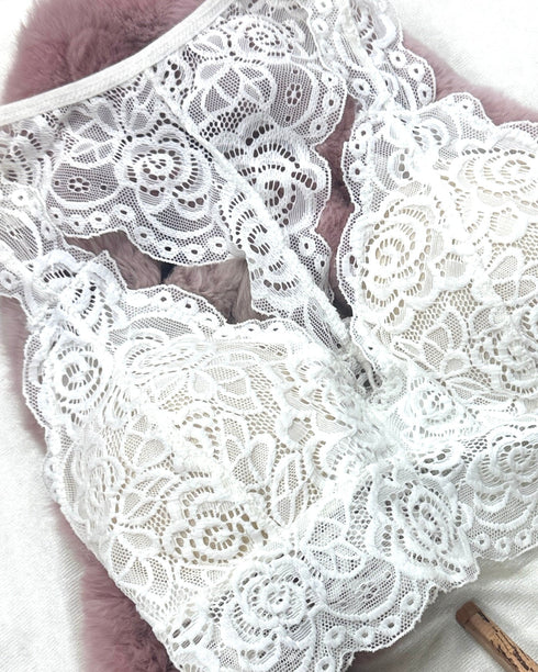 Mandy's Lace Bralette, White