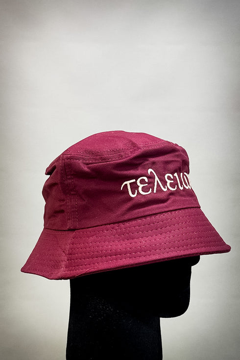 Nupes Only τελείωσις bucket hat, krimson