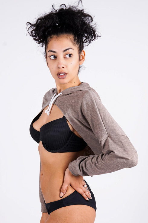 Karla's Crop Top, Brown