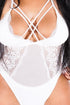 Sheila's Lace Teddy, White
