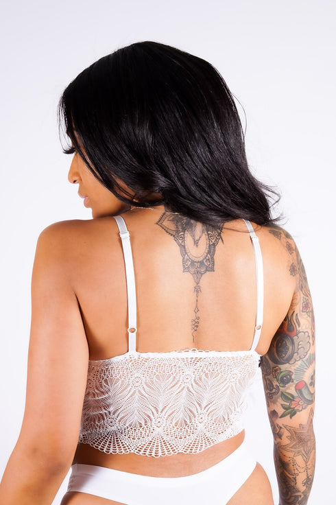 Bella's Lace Bralette, White
