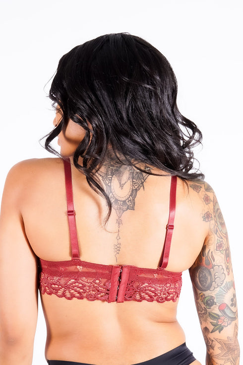 Jackie's Lace Bra, Crimson