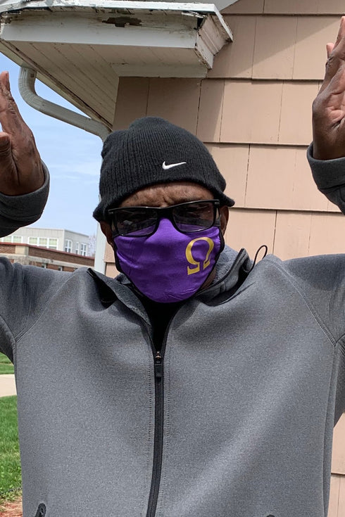 Protected! Ω mouth mask, purple