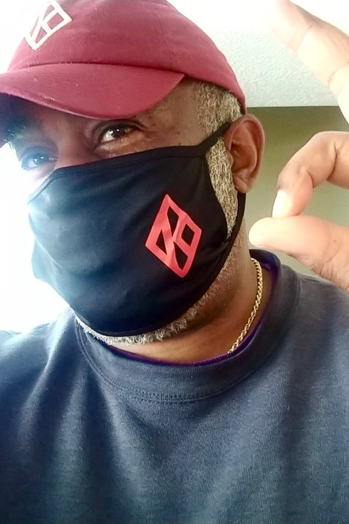 Protected! Diamond-K mouth mask, black
