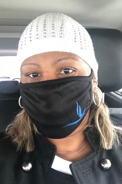 Protected! Peace Dove mouth mask, black