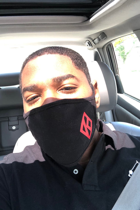 Protected! Diamond-K mouth mask, black