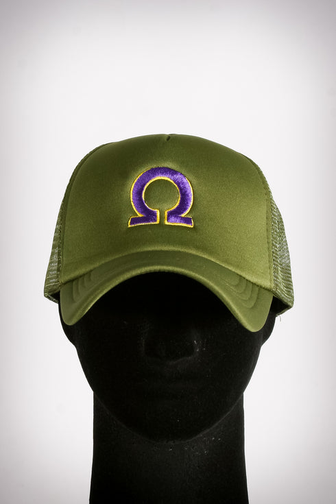 Ω trucker, military green