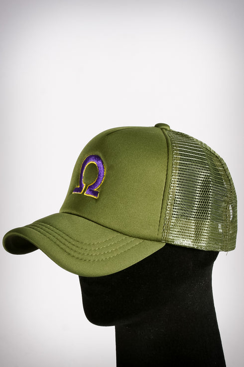 Ω trucker, military green