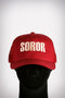 Soror sport trucker, crimson/cream