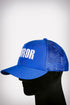 Soror sport trucker, blue/white