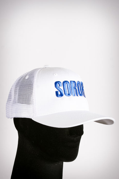Soror sport trucker, white/blue