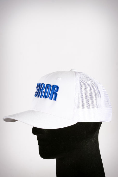 Soror sport trucker, white/blue