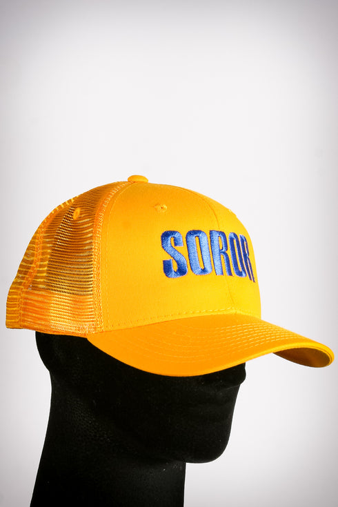 Soror sport trucker, gold/blue