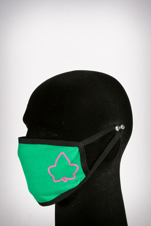 Protected! Ivy mouth mask, green