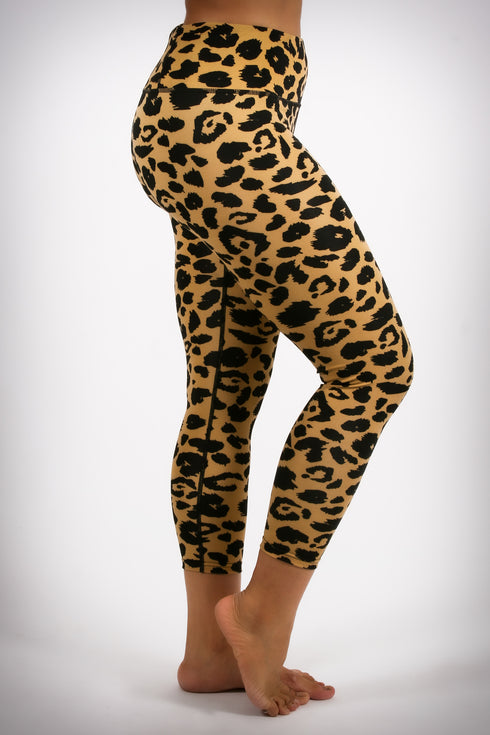 Leopard Love premium 7/8 leggings, gold