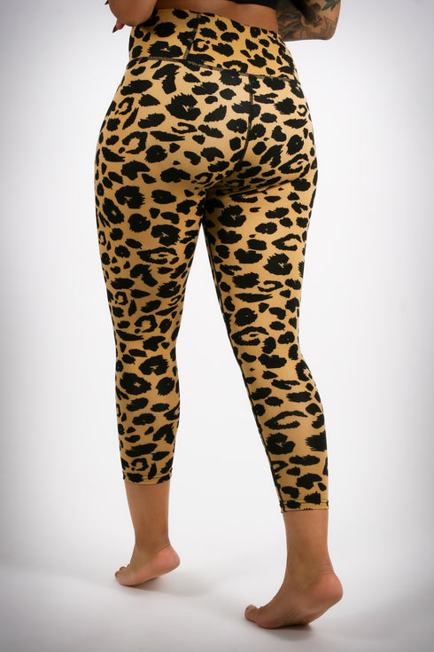 Leopard Love premium 7/8 leggings, gold