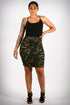 G.I. Jane denim mini skirt, jungle