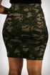 G.I. Jane denim mini skirt, jungle