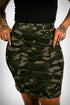 G.I. Jane denim mini skirt, jungle
