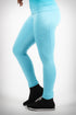 Madam President leggings/tank/jacket 3pc set, cyan