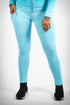 Madam President leggings/tank/jacket 3pc set, cyan