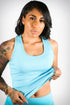 Madam President leggings/tank/jacket 3pc set, cyan