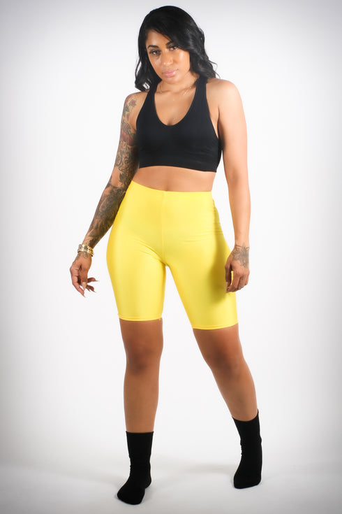 Get In & Fit In biker shorts, gold