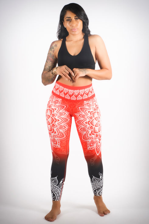 Luau Love premium leggings, orange