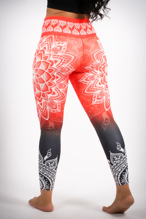 Luau Love premium leggings, orange