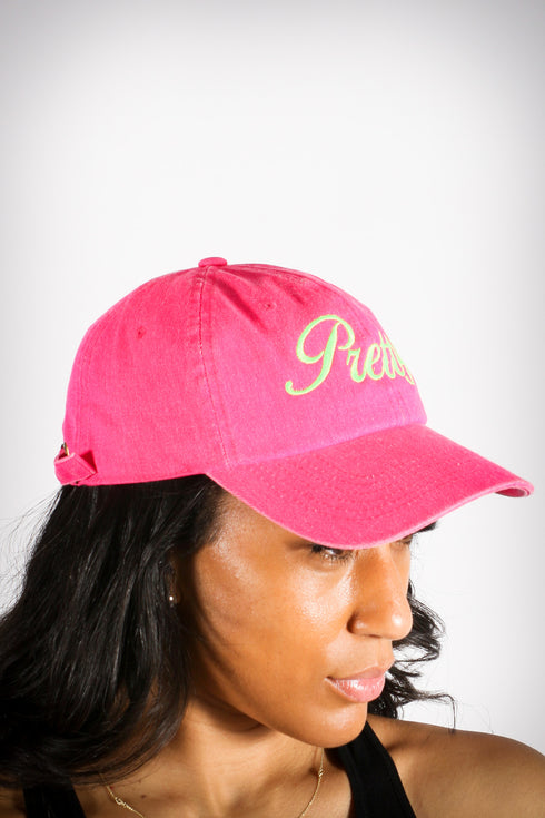 Pretty polo dad cap, vintage pink