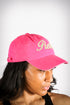 Pretty polo dad cap, vintage pink