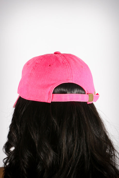 Pretty polo dad cap, vintage pink