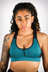 Breaking Boundaries sports bra, teal