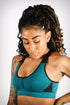 Breaking Boundaries sports bra, teal