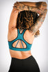 Breaking Boundaries sports bra, teal