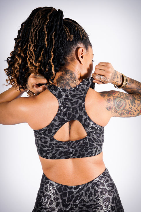 Electric Safari leggings/sports bra set, leopard