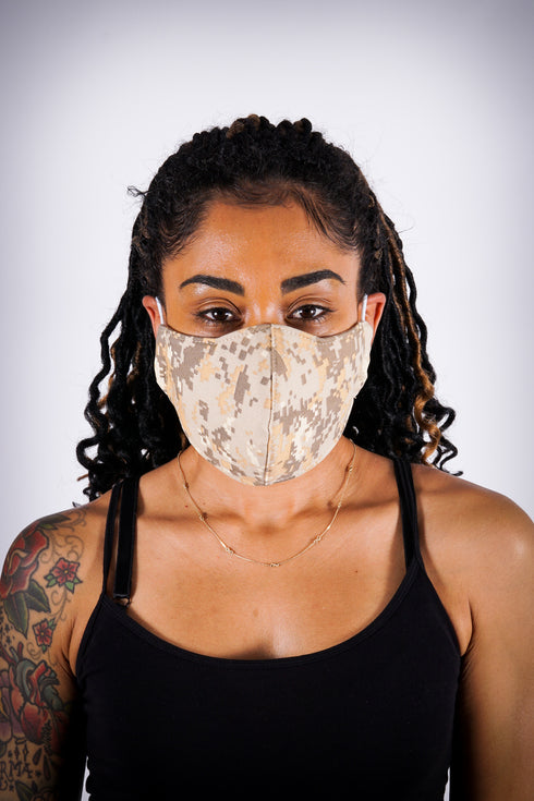 Covered! Foxtrot Niner mouth mask, sand