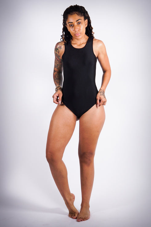 Electrified bodysuit, black