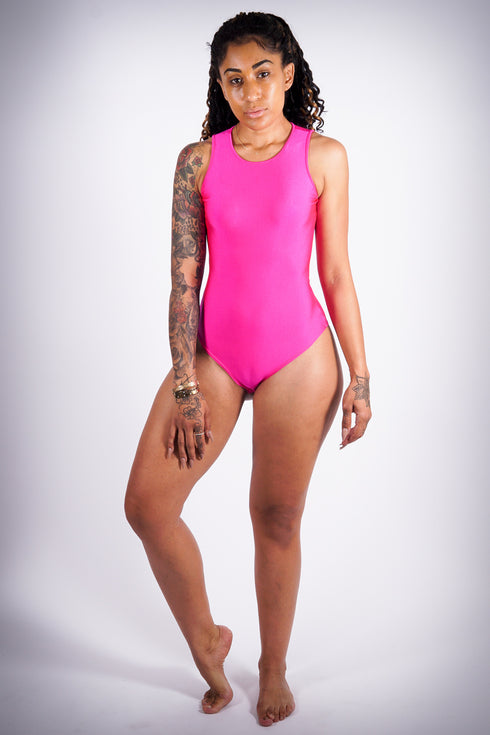 Electrified bodysuit, pink