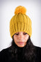 Winter Baby pom-pom beanie, gold