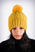 Winter Baby pom-pom beanie, gold