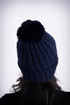 Winter Baby pom-pom beanie, navy
