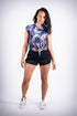 Tied Up tee, navy/white