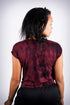 Tied Up tee, crimson/black