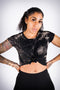 Tied Up tee, black/charcoal