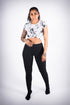 Tied Up tee, white/black