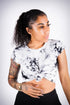 Tied Up tee, white/black