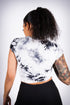 Tied Up tee, white/black