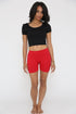Lollipop lounge shorts, hot fire red