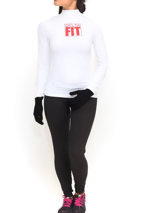 FIT Delta Warm-Up turtleneck, white